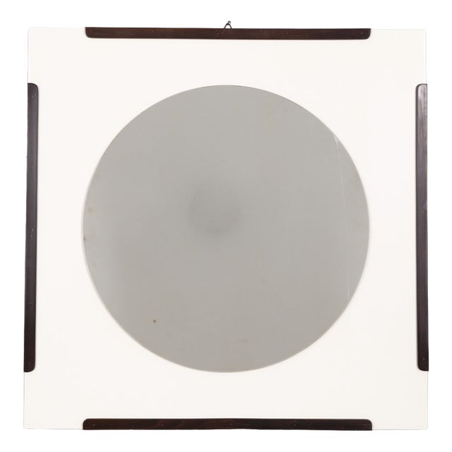 Vintage Wooden Wall Mirror by the Sbrilli Brothers, 1970s For Sale