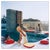 Slim Aarons, Penthouse Pool, Estate Stamped Photographic Print For Sale