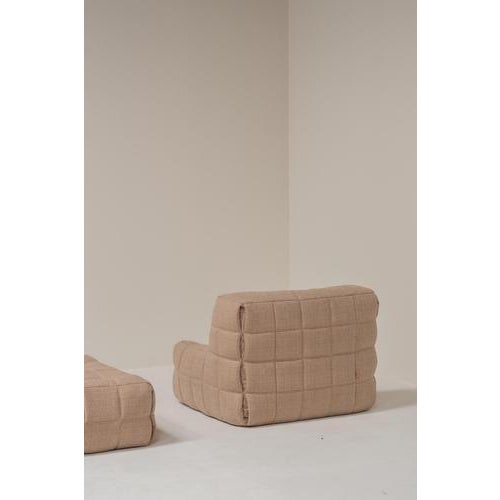 Set of Kashima Lounge Chair and Ottoman by Michel Ducaroy for Ligne Roset, France, 1970s, Set of 2 For Sale - Image 6 of 16