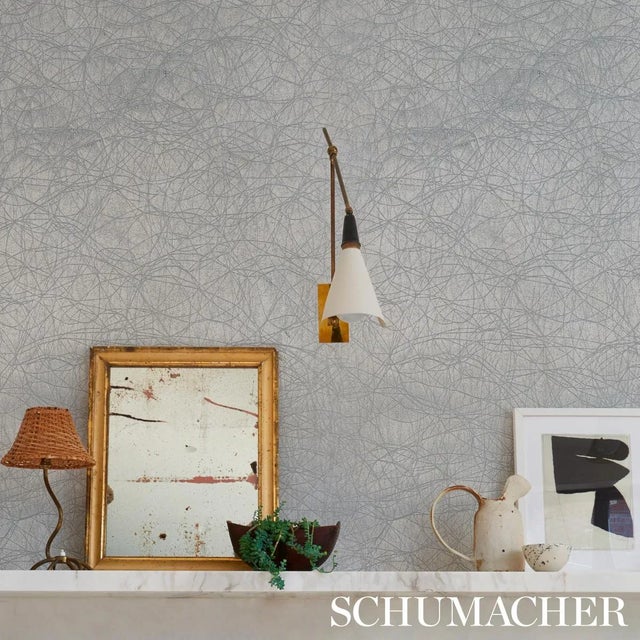 Not Yet Made - Made To Order Sample - Schumacher Kumo Wallpaper in White For Sale - Image 5 of 6