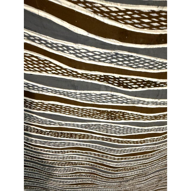 Contemporary Aboriginal Art on Bark by Gunybi Ganambarr Provenance For Sale - Image 15 of 17