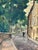 Charming mid-20th-century Parisian street scene by French artist André Chochon (1910–2005). Painted in oil on artist...
