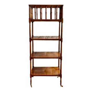 1900-1909 Regency Style Faux Bamboo Etagere For Sale