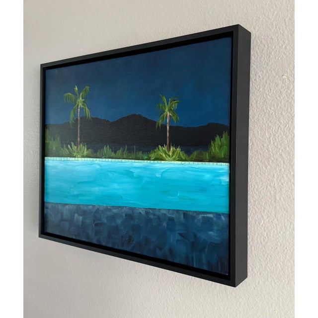 Contemporary Night Pool - Oil on Canvas by Kory Alexander For Sale - Image 3 of 6