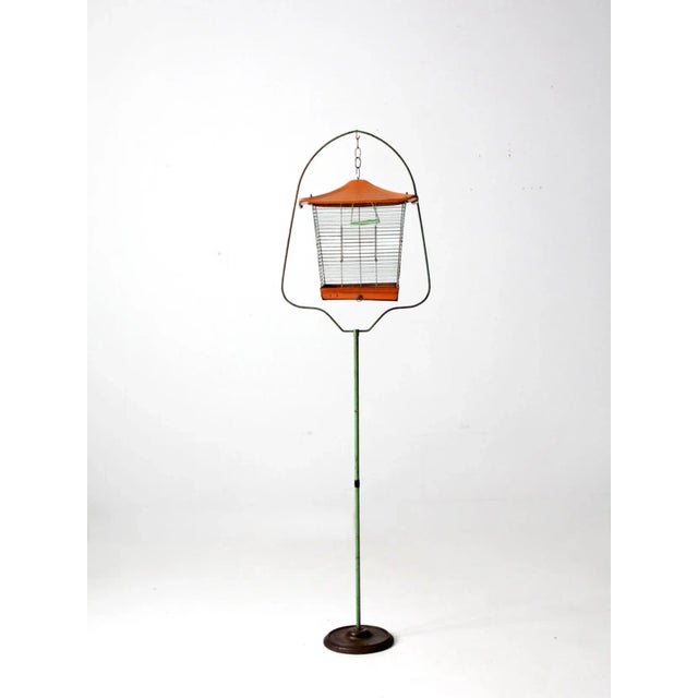 Mid 20th Century Mid-Century Bird Cage With Stand For Sale - Image 5 of 13