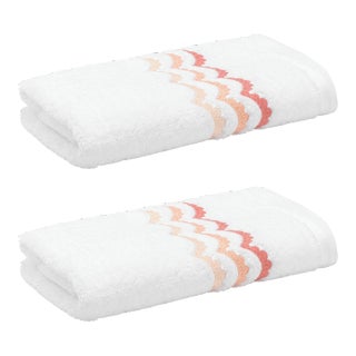 Celerie Kemble + Hamburg House Scallop Hand Towel - Set of 2 For Sale