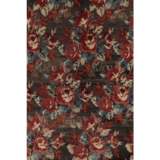 Hand-knotted in wool, this antique 6x13 Karabagh runner dates to circa 1890-1900. The rug features an exuberant all-over...