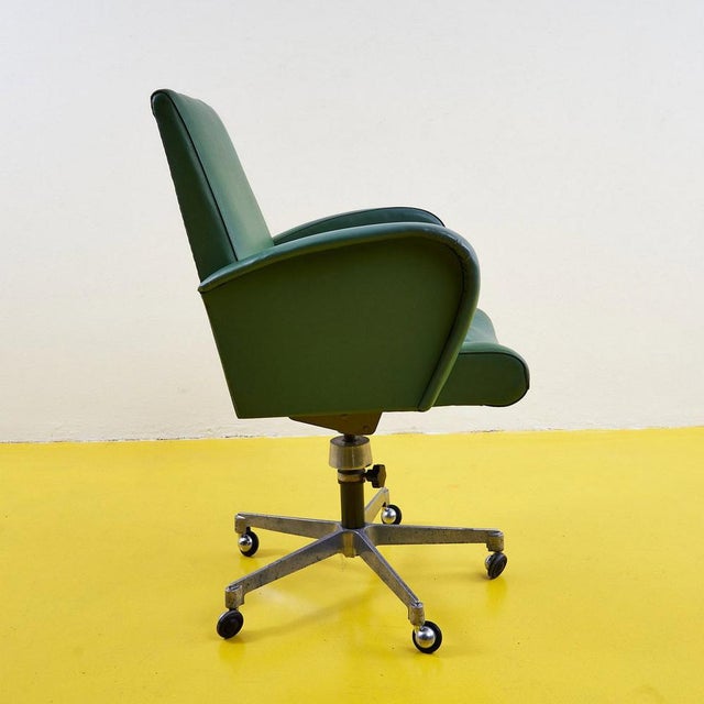 Vintage Green Office Chair For Sale - Image 6 of 11