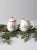 Complete your holiday table setting with this charming vintage Christmas snowman creamer and sugar bowl set by Royal...