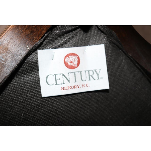 Pair of Gorgeous Century French Louis XV Walnut Armchairs Striped Upholstery For Sale - Image 4 of 12