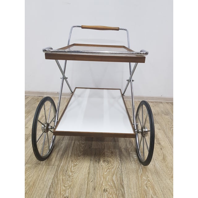 Mid-Century Modern Vintage Bar Cart from Ilse Möbel, 1960s For Sale - Image 3 of 13