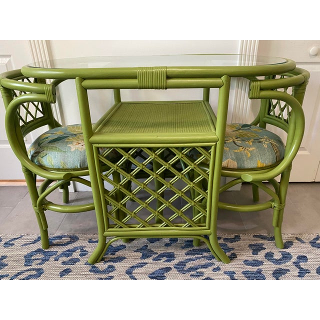 1970s Vintage Rattan Honeymoon Set Three Piece Set Chairish