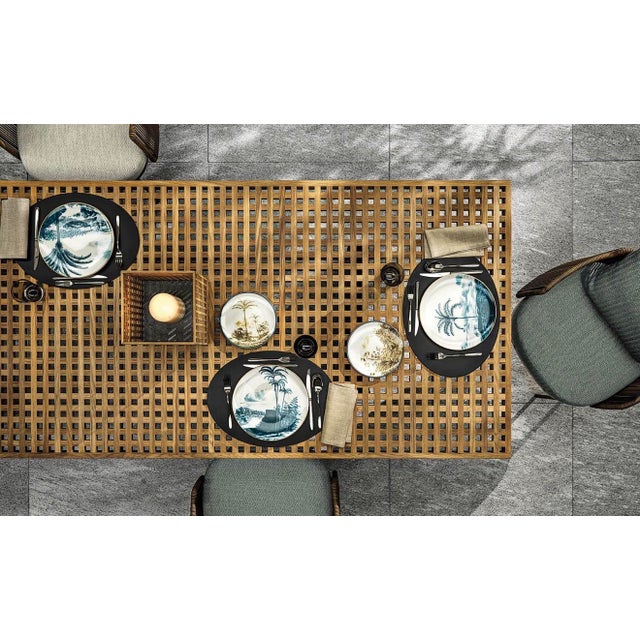 Contemporary Minotti Quadrado Outdoor Dining Teak Table For Sale - Image 3 of 10