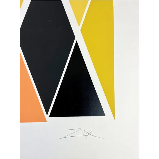 Contemporary 1960s Larry Zox 'Untitled' Abstract Geometric Screenprint For Sale - Image 3 of 4
