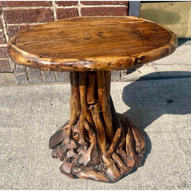 This is an adorable little useable size table that would be perfect for a cabin, porch or just a rustic touch to any...
