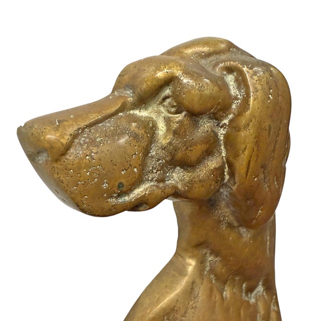 Bronze Late 19th/Early 20th Century Bronze Hound Doorstop For Sale - Image 8 of 13