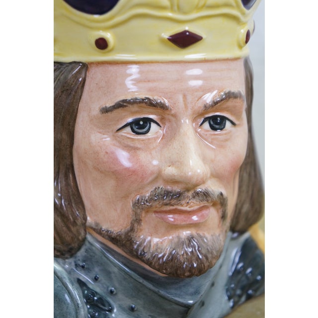 Ceramic American Royal Doulton Lovers King Arthur & Guinevere Two Face Toby Character Jug For Sale - Image 7 of 11