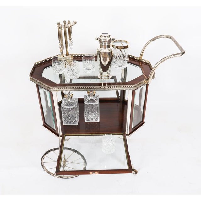Antique Art Deco French Gilded Bar Cart, 1920s For Sale - Image 4 of 18
