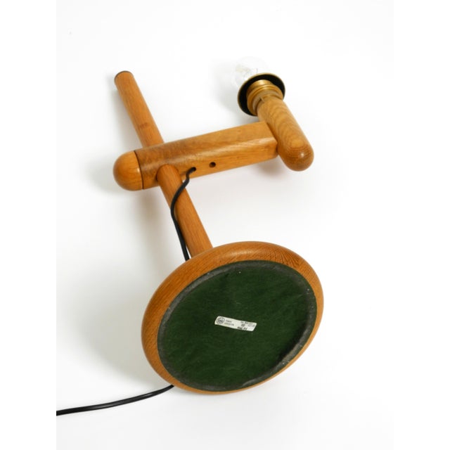 Oak Table Lamp with Height-Adjustable Shade from Temde, 1960s For Sale - Image 10 of 18