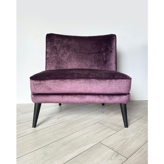 Vintage French-Style Lounge Chairs in Velvet, 1990s, Set of 2 For Sale - Image 9 of 15