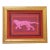 Tiger Minimalism Folk Art Pop Art Pink Raspberry Red Orange Burgundy Original Oil Painting by Clleo Plowdeneo Plowden For Sale