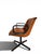 Mid-Century Modern Vintage Camel Leather Executive Chair attributed to Charles Pollock for Knoll, 1970s For Sale - Image 3 of 10