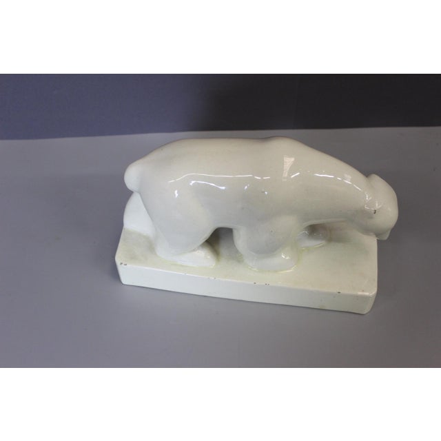 Art Deco Crackle-Glazed Bear by Geo Condé For Sale - Image 4 of 12