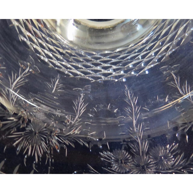 Vintage Antique Signed HAWKES Crystal & Sterling Silver Bowl For Sale - Image 11 of 12