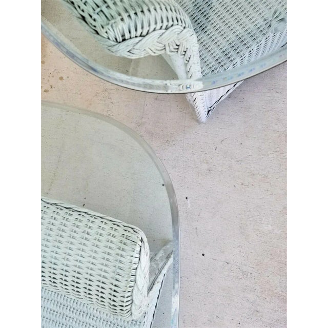 1970s Vintage Lloyd Flanders Loom Wicker Side Tables For Sale - Image 5 of 6