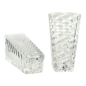 Vintage Pair of Mikasa “Angles” Lead Crystal Vases. Made in Japan