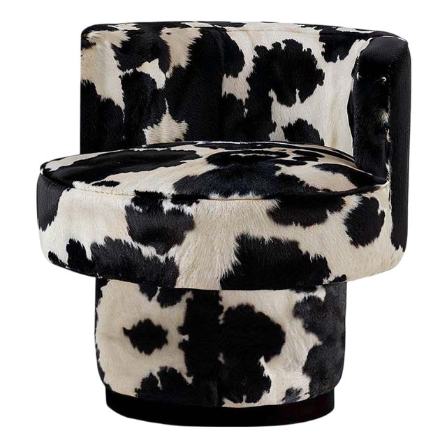 Caos Accent Chair in Cow Furry Velvet from Moanne For Sale