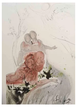 Salvador Dalí, Statimque Tobias Visum Recepit, Lithograph, 1967-1969