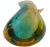 Vintage Mid 20th Century Hand Blown Colorful Glass Vase For Sale - Image 11 of 11