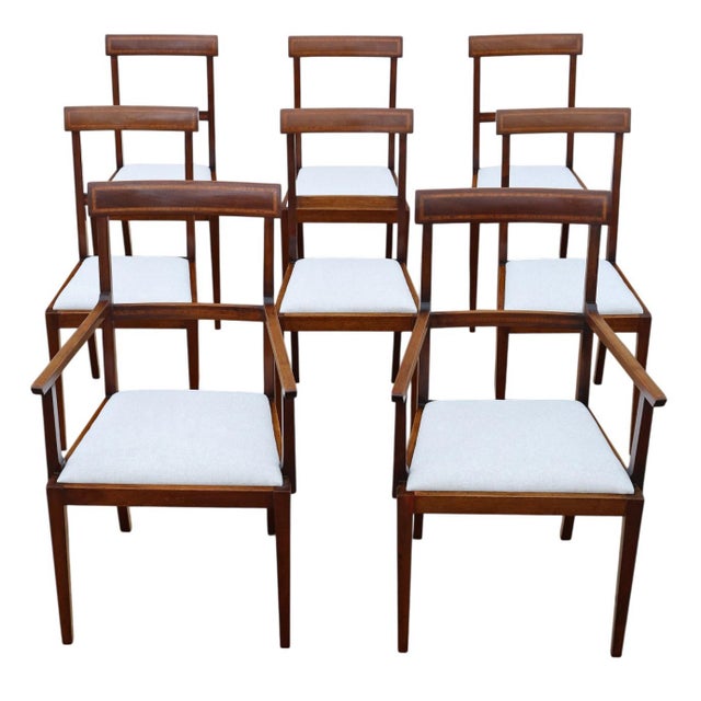 Antique Edwardian Art Nouveau Dining Chairs, Set of 8 For Sale - Image 12 of 12