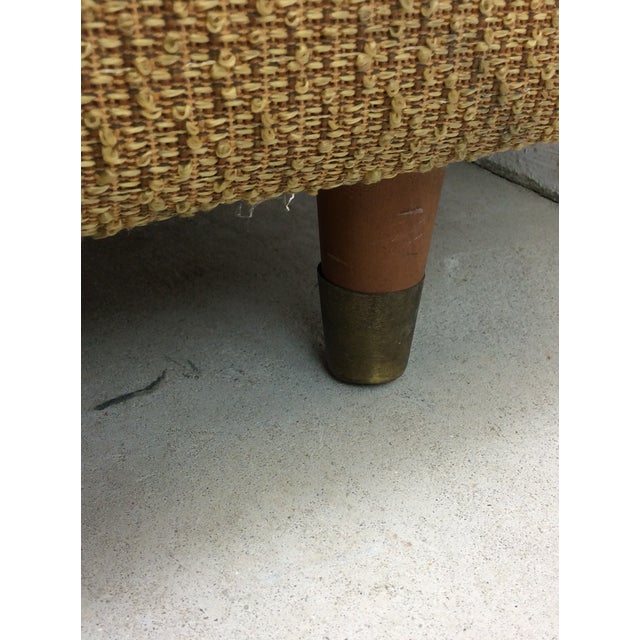 Mid Century Modern Lounge Chair With Vintage Yellow Upholstery For Sale - Image 11 of 18