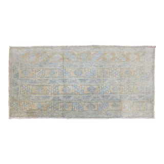 Early 20th Century Pale Persian Throw Rug - 1'9" x 3'9" For Sale