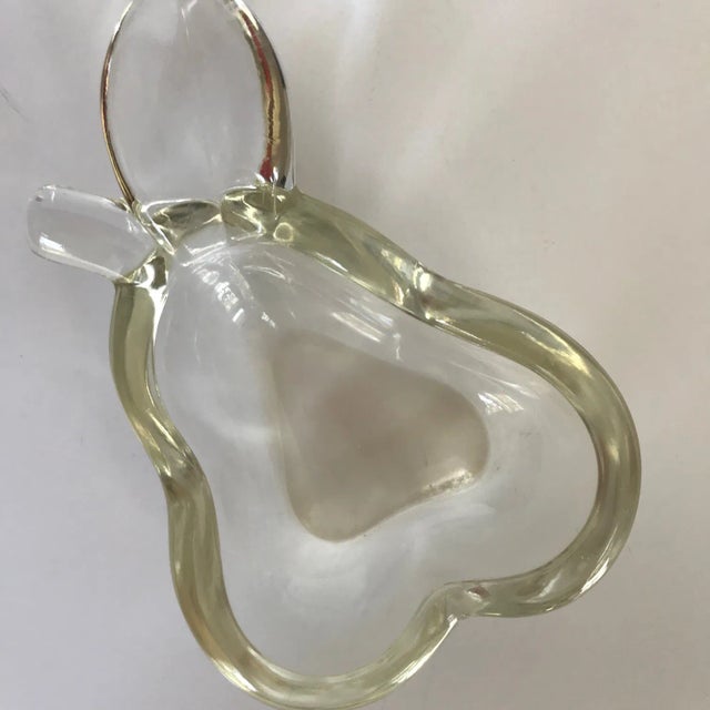 Mid 20th Century Small Glass Pear Dish For Sale - Image 5 of 7