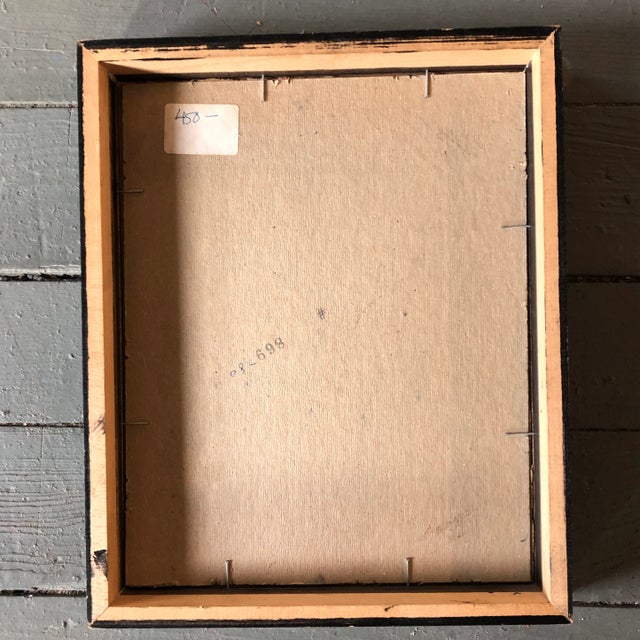 Original Ralph Nelson Abstract 1950’s Small Watercolor Painting For Sale - Image 4 of 6