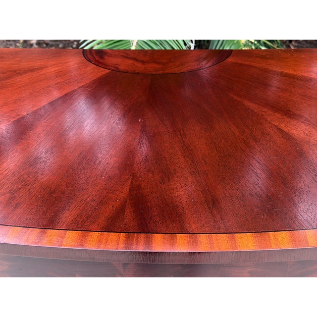 Long Federal Style Demi Lune Inlaid Mahogany Console Table For Sale - Image 11 of 13