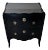 Louis XV Style Black Lacquered Walnut Chest of Drawers With Bronze Decorations For Sale