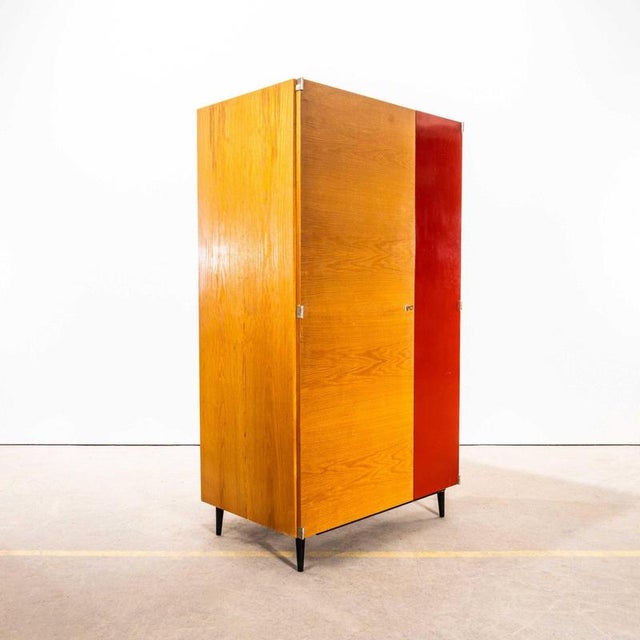 Mid-Century Red Door Open Wardrobe from UP Zavody, 1960s For Sale - Image 11 of 11