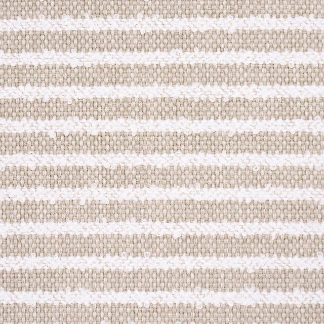 Schumacher Schumacher Bouclé Stripe Indoor/Outdoor Fabric In Flax For Sale - Image 4 of 4