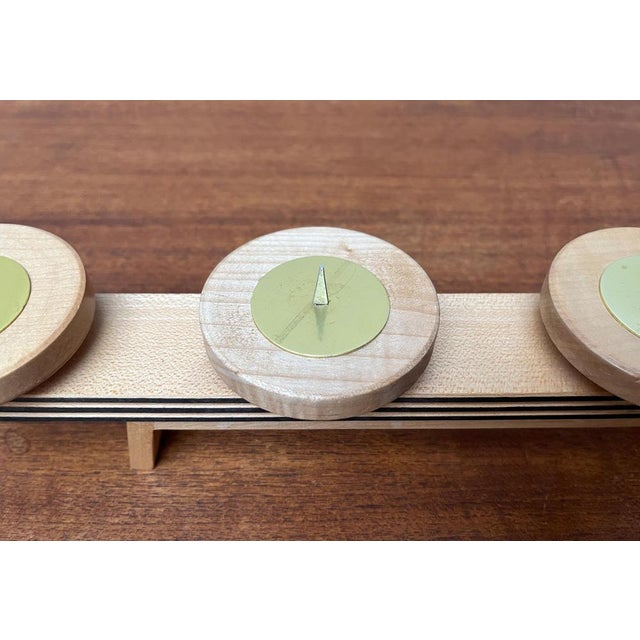 Mid-Century Wooden Candleholder, 1960s For Sale - Image 11 of 18