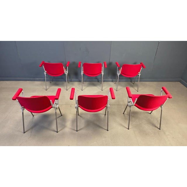 Vintage DSC 106 Side Chairs by Giancarlo Piretti for Castelli, 1970s, Set of 6 For Sale - Image 9 of 18