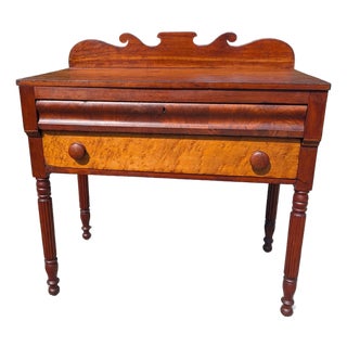 Antique Cherry Dressing Table With 2 Drawers 1860s For Sale