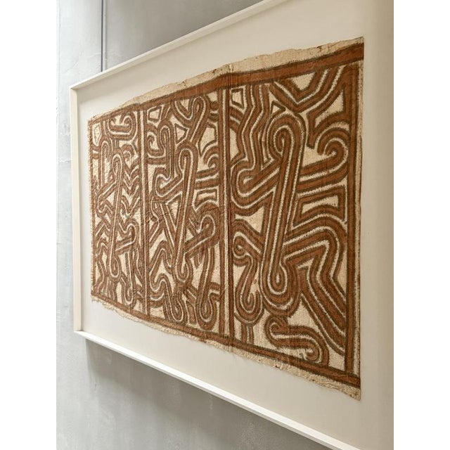 A Large Vintage Tapa Cloth, mounted on bespoke frame. Pacific Islands, circa 1950. Acquired from a small collection, these...