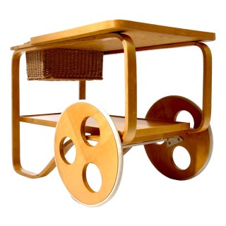 Swiss Vintage Tea Trolley by Alvar Aalto, 1960s For Sale