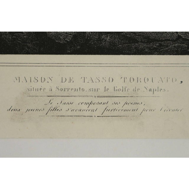 Lithograph Engraving of House de Tasso Torquato For Sale - Image 6 of 8