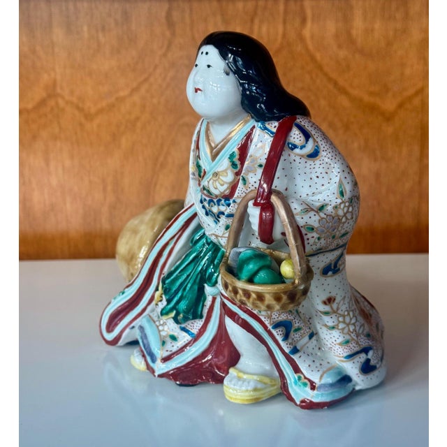 Japanese Imari Porcelain Okimono Otafuku Erotic Aspect Meiji Period For Sale - Image 13 of 18