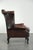 English Cowhide Chesterfield Wing Armchair For Sale - Image 3 of 13